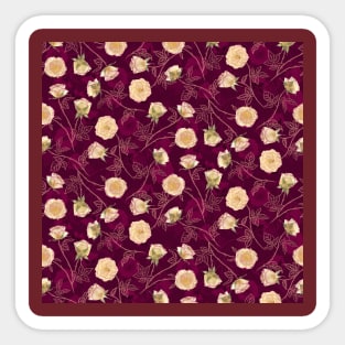 Burgundy Roses Sticker